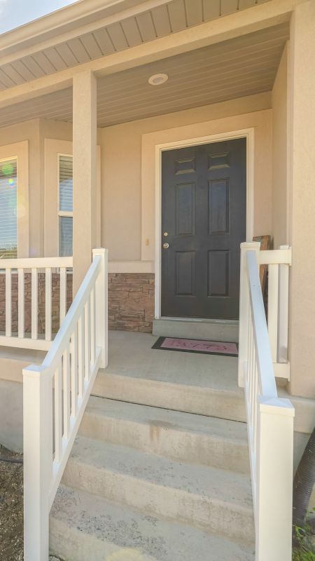 Elegant Black Front Door Staining